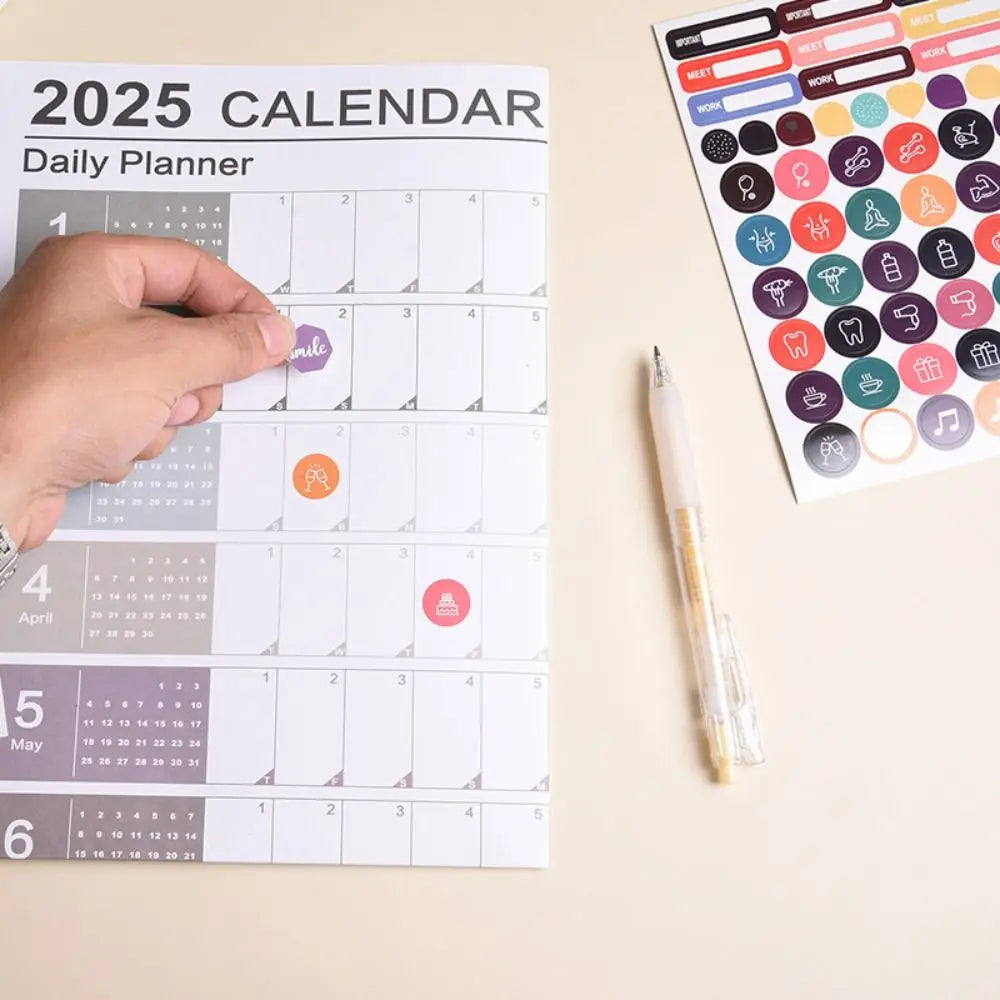 To Do List Schedule Wall Hanging Calendar Agenda Organizer Annual Planner Calendar Planner Sheet Memo Pad 2025