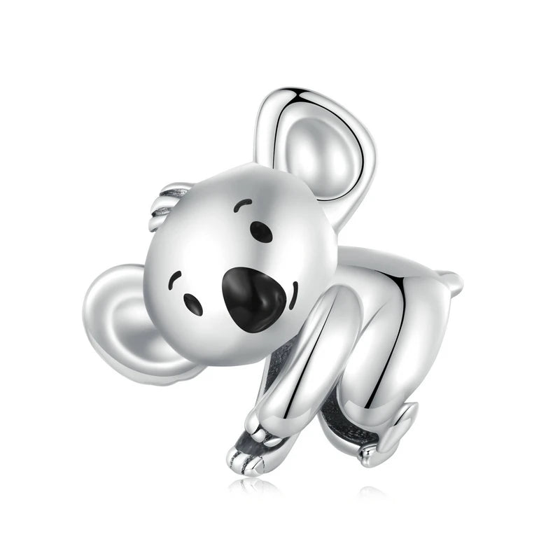 BAMOER Pet Dog Pendant Beads for Basic Bracelet, Genuine 925 Sterling Silver Poodle Dachshund Charms DIY Accessories for Women