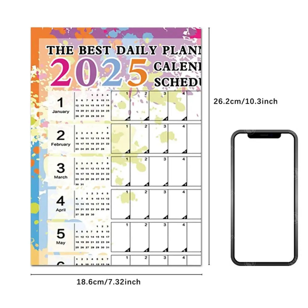 To Do List Schedule Wall Hanging Calendar Agenda Organizer Annual Planner Calendar Planner Sheet Memo Pad 2025