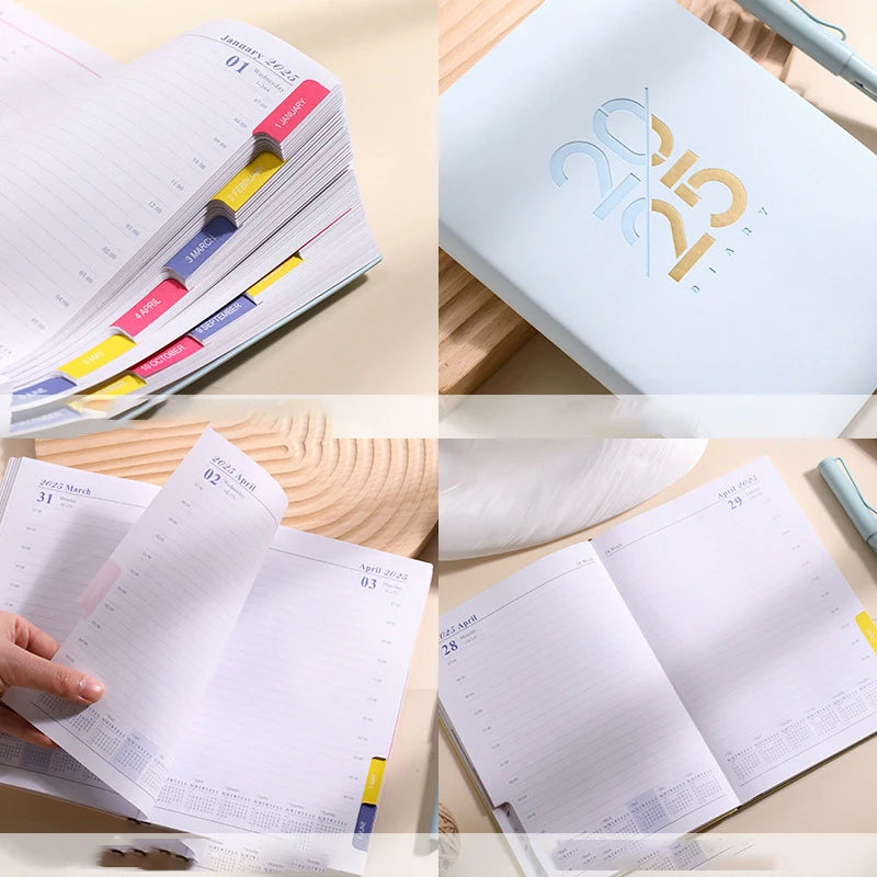 2025 A5 Agenda Notebook Planner Daily Schedule Notepad Weekly Monthly Calendar Notebooks School Acsesories Back To School