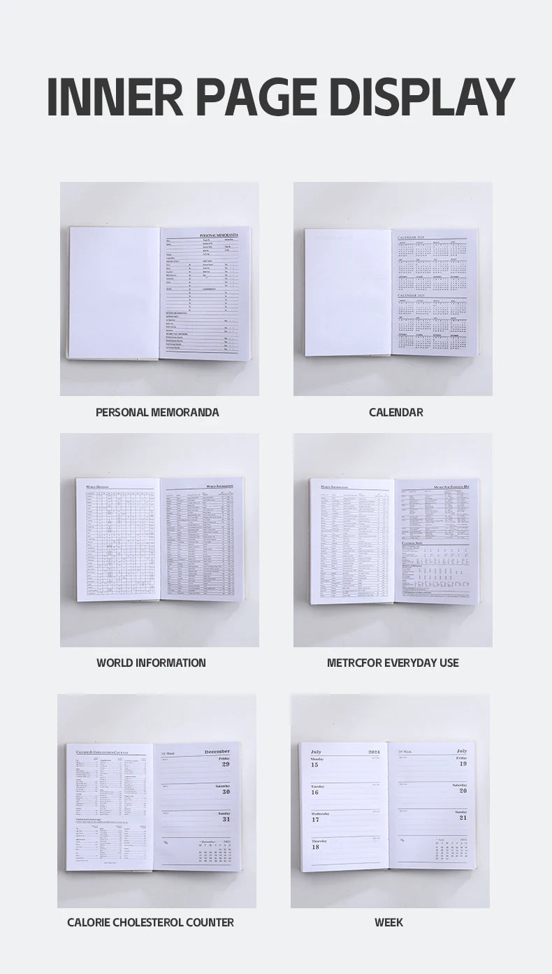 Laser Agenda 2024 2025 Planner Notebook Cuadernos Cahier Colorful Note Book Planner Journal Libretas Diary Cuaderno Notebooks