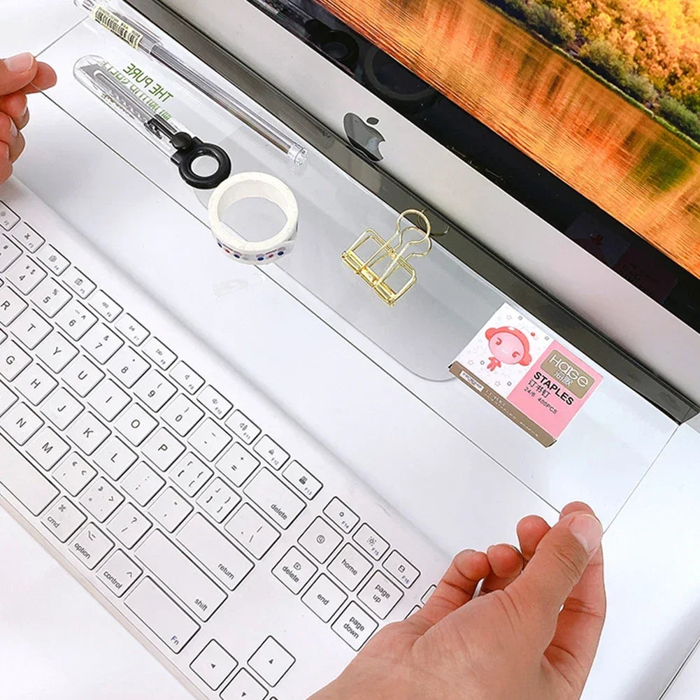 Acrylic Transparent Card Sticky Notes Monitor Memo Board Phone Holder Desktop Organizer Board Korean Stationery Office Supplies