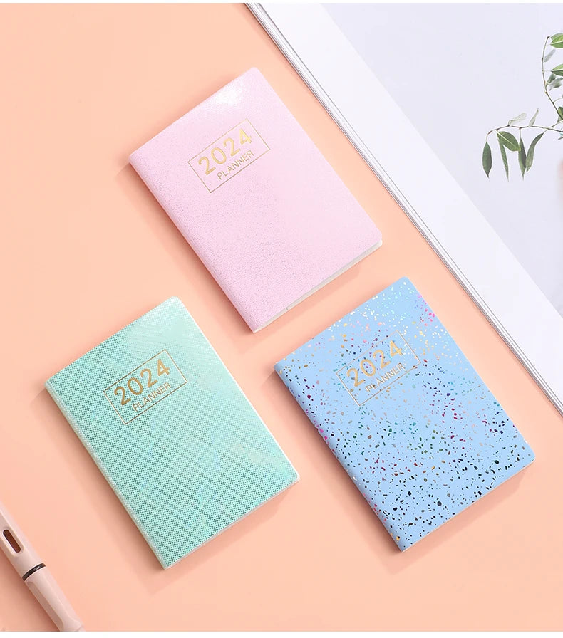 Laser Agenda 2024 2025 Planner Notebook Cuadernos Cahier Colorful Note Book Planner Journal Libretas Diary Cuaderno Notebooks