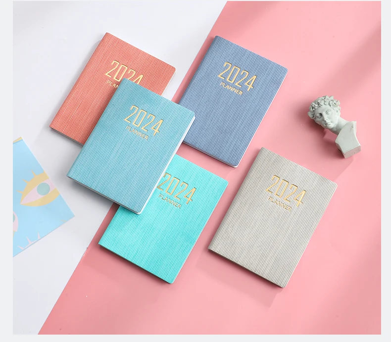 Laser Agenda 2024 2025 Planner Notebook Cuadernos Cahier Colorful Note Book Planner Journal Libretas Diary Cuaderno Notebooks