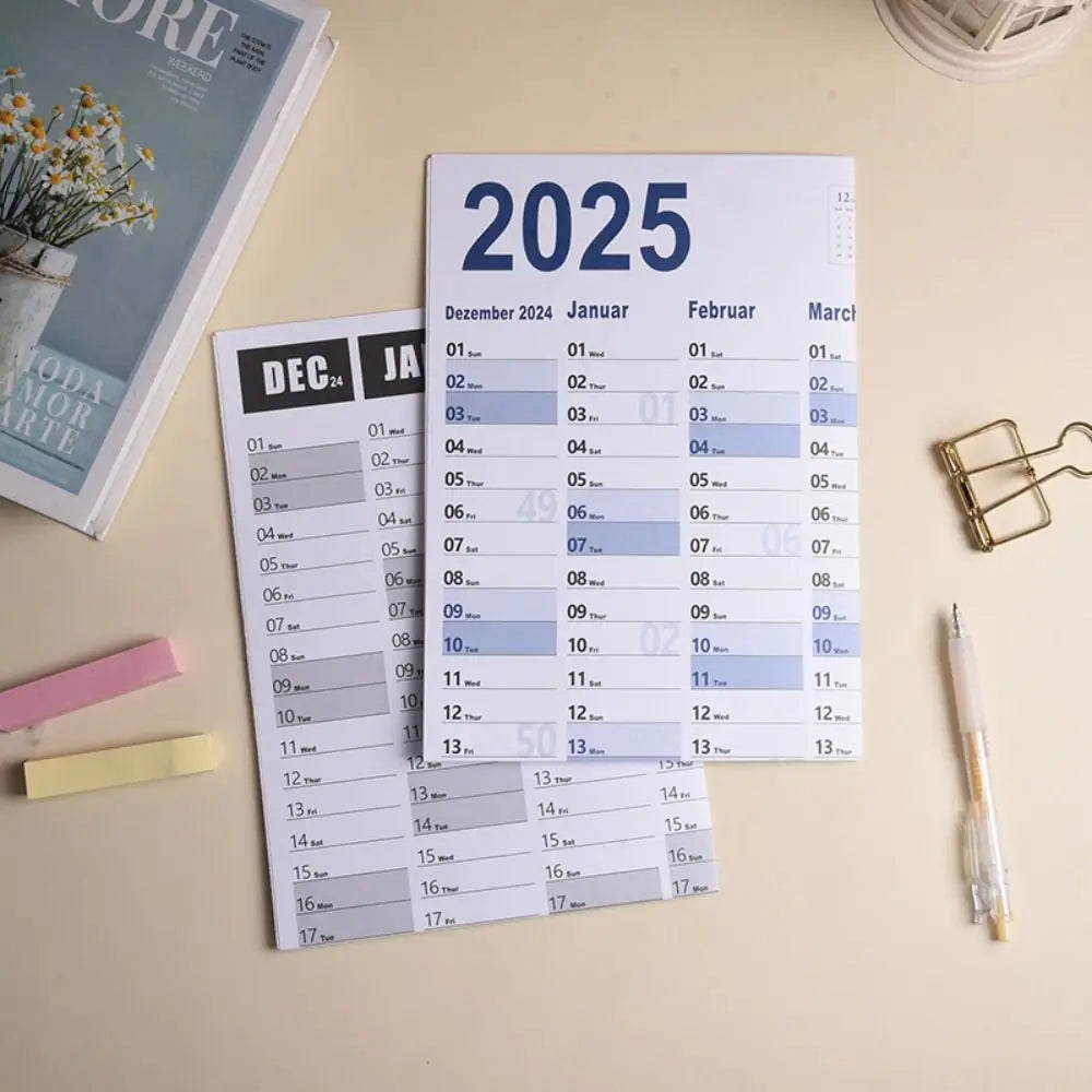 To Do List Schedule Wall Hanging Calendar Agenda Organizer Annual Planner Calendar Planner Sheet Memo Pad 2025