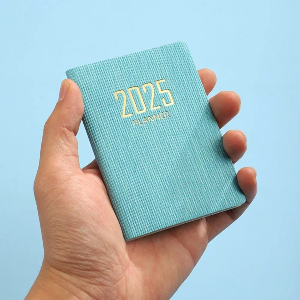 2025 A7 Agenda Book Mini Portable Diary Weekly Planner Notebooks To Do List English Notepad With Calendar School Office Supplies
