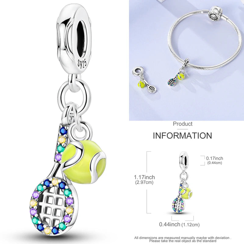 Hot Sneakers 925 Sterling Silver Ice Roller Skates Pink Ballet Shoes Charm Pendant Original Fits Women DIY Jewelry Girl Charms