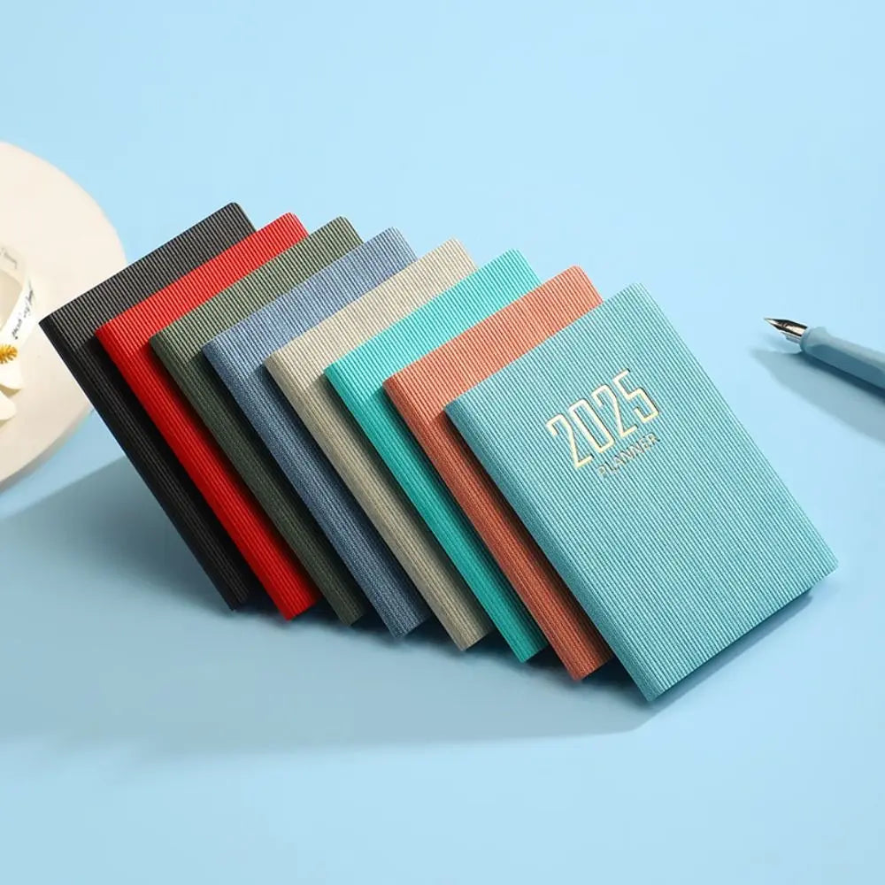 2025 A7 Agenda Book Mini Portable Diary Weekly Planner Notebooks To Do List English Notepad With Calendar School Office Supplies