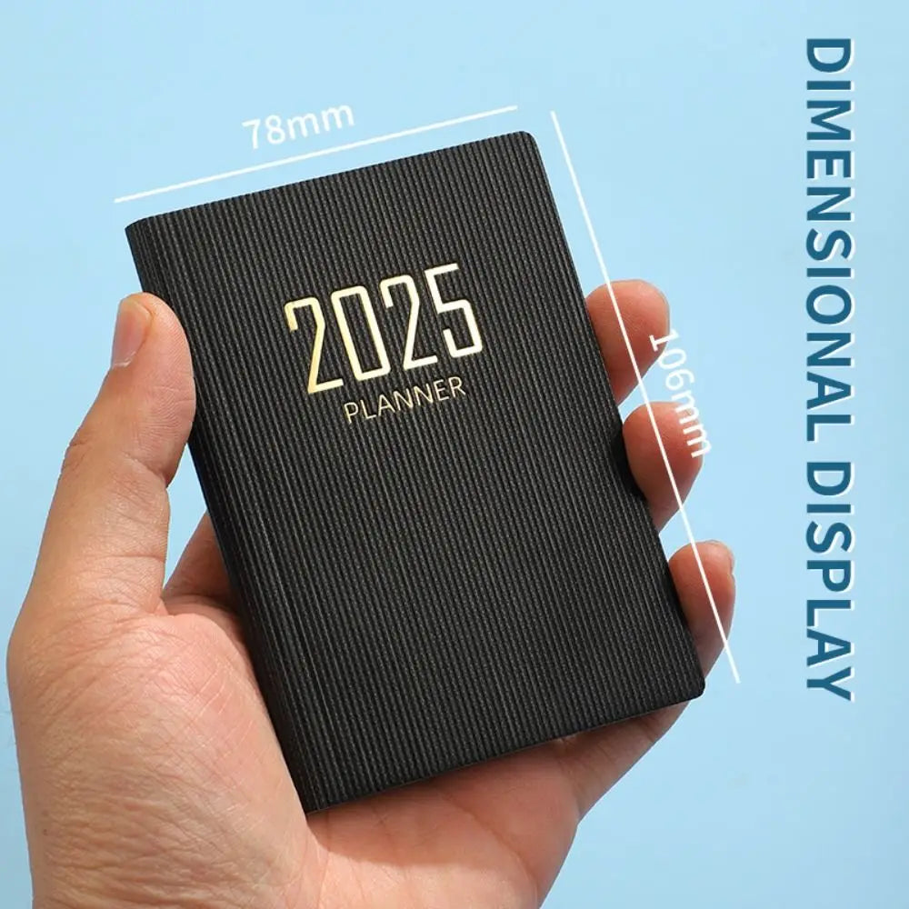 2025 A7 Agenda Book Mini Portable Diary Weekly Planner Notebooks To Do List English Notepad With Calendar School Office Supplies