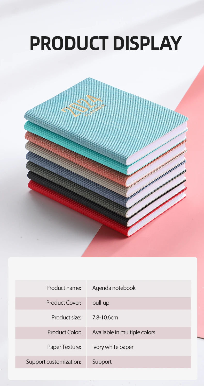 Laser Agenda 2024 2025 Planner Notebook Cuadernos Cahier Colorful Note Book Planner Journal Libretas Diary Cuaderno Notebooks