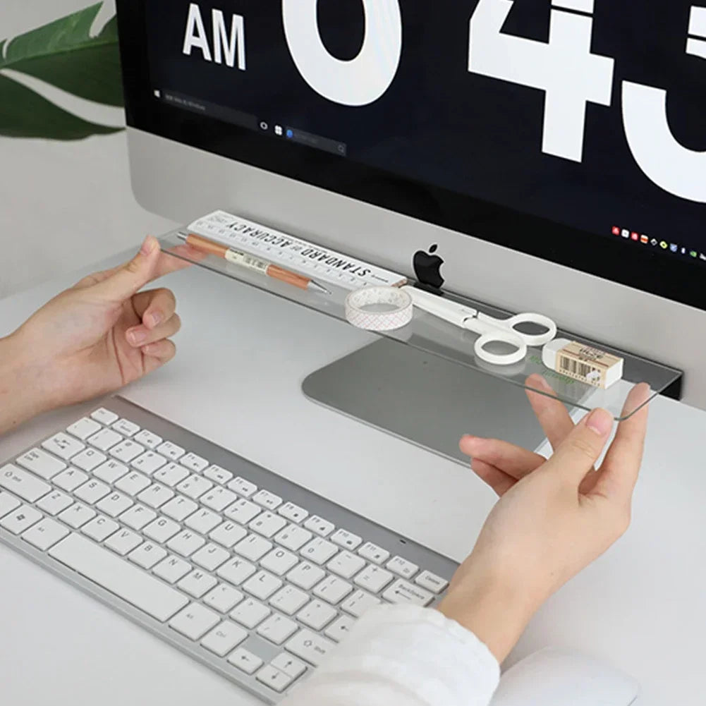 Acrylic Transparent Card Sticky Notes Monitor Memo Board Phone Holder Desktop Organizer Board Korean Stationery Office Supplies