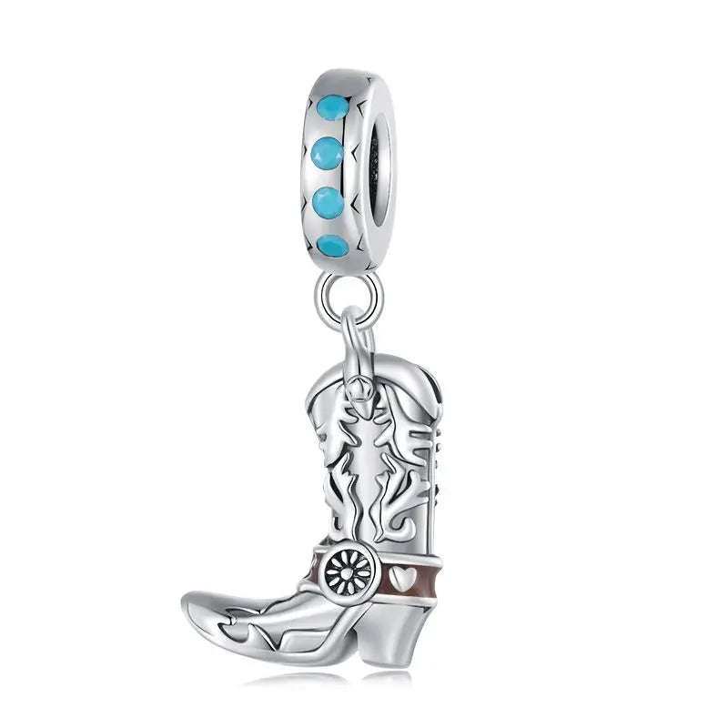 WOSTU 925 Sterling Silver Women Boy Girls Pet Camera Bee Charm Coffee Ladybug Beads Fit DIY Original Bracelet Pendants Jewelry