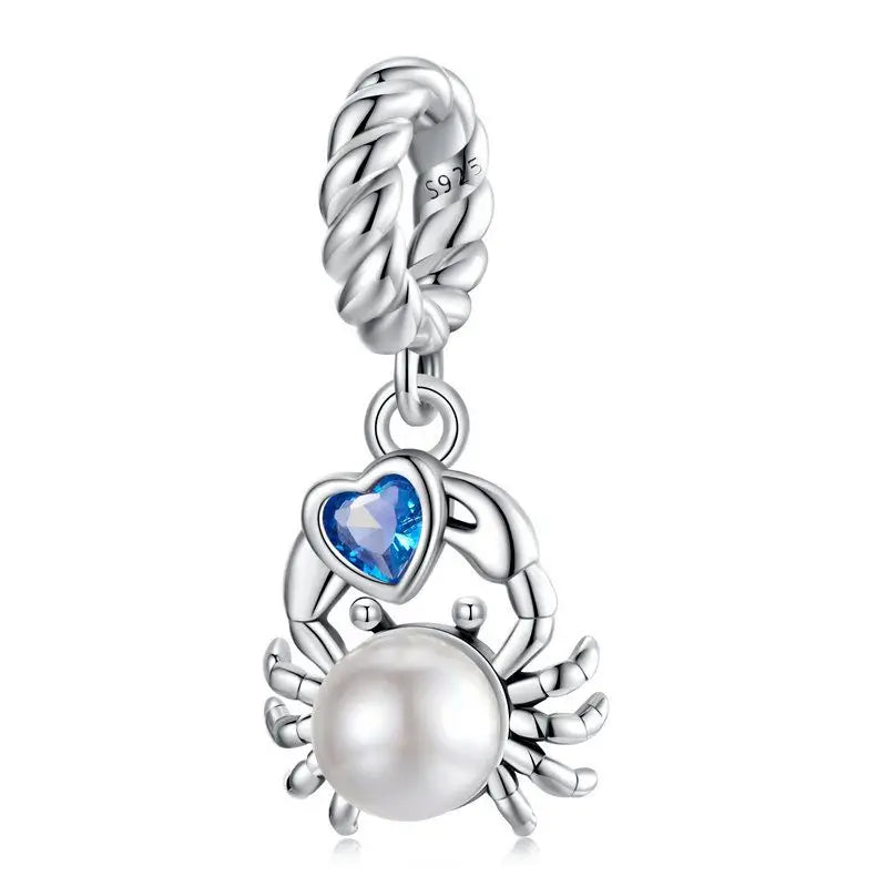 BAMOER Pet Dog Pendant Beads for Basic Bracelet, Genuine 925 Sterling Silver Poodle Dachshund Charms DIY Accessories for Women