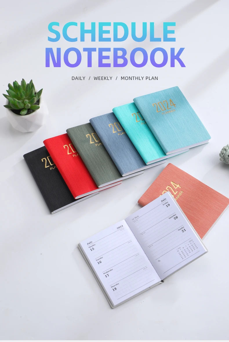 Laser Agenda 2024 2025 Planner Notebook Cuadernos Cahier Colorful Note Book Planner Journal Libretas Diary Cuaderno Notebooks