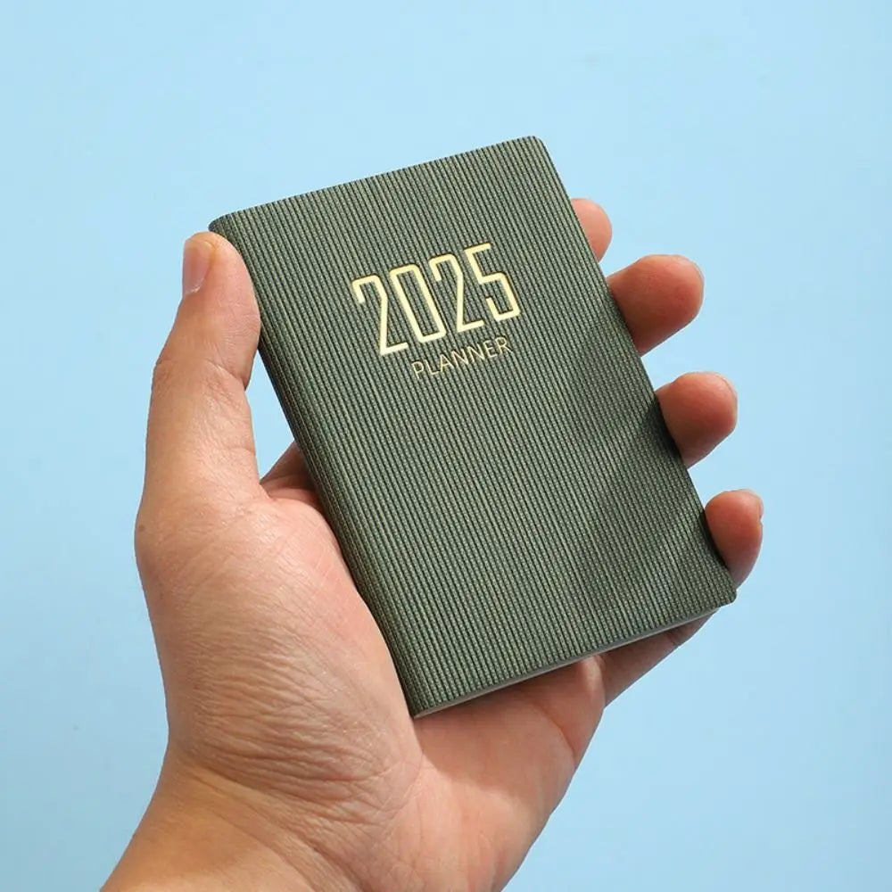 2025 A7 Agenda Book Mini Portable Diary Weekly Planner Notebooks To Do List English Notepad With Calendar School Office Supplies