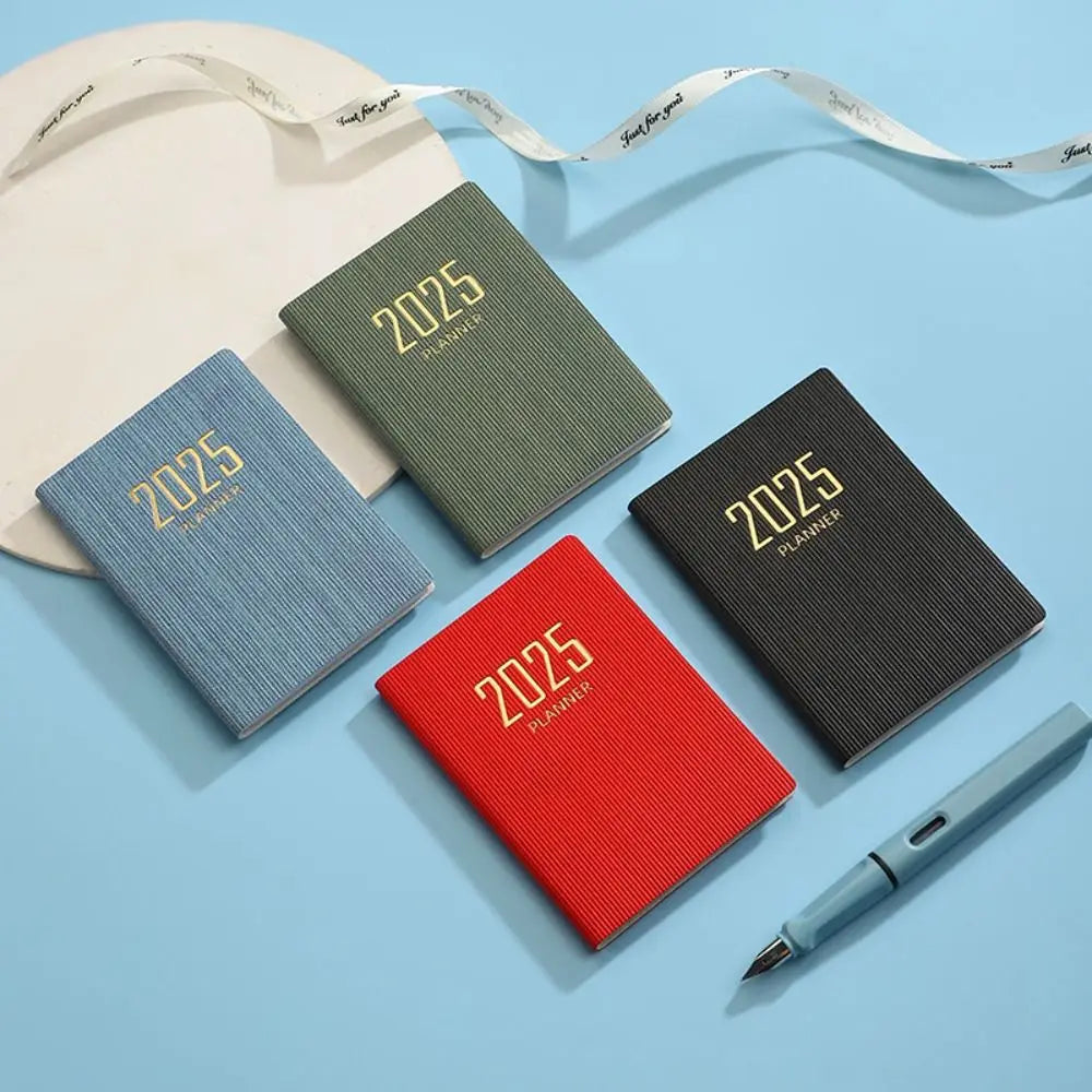 2025 A7 Agenda Book Mini Portable Diary Weekly Planner Notebooks To Do List English Notepad With Calendar School Office Supplies
