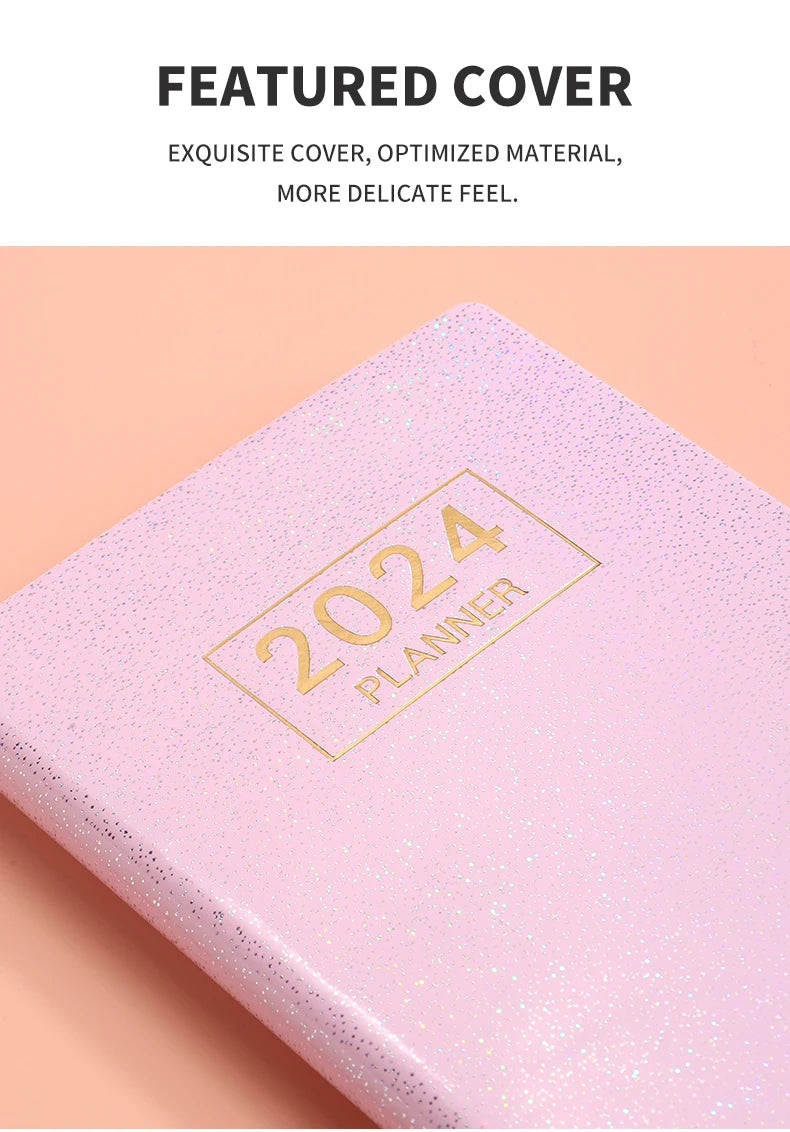 Laser Agenda 2024 2025 Planner Notebook Cuadernos Cahier Colorful Note Book Planner Journal Libretas Diary Cuaderno Notebooks
