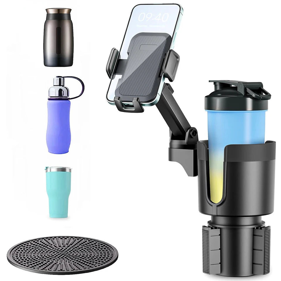 Universal Car cup holder cup holder mobile phone holder central control 2-in-1 multifunctional 360 ° car navigation phone holder