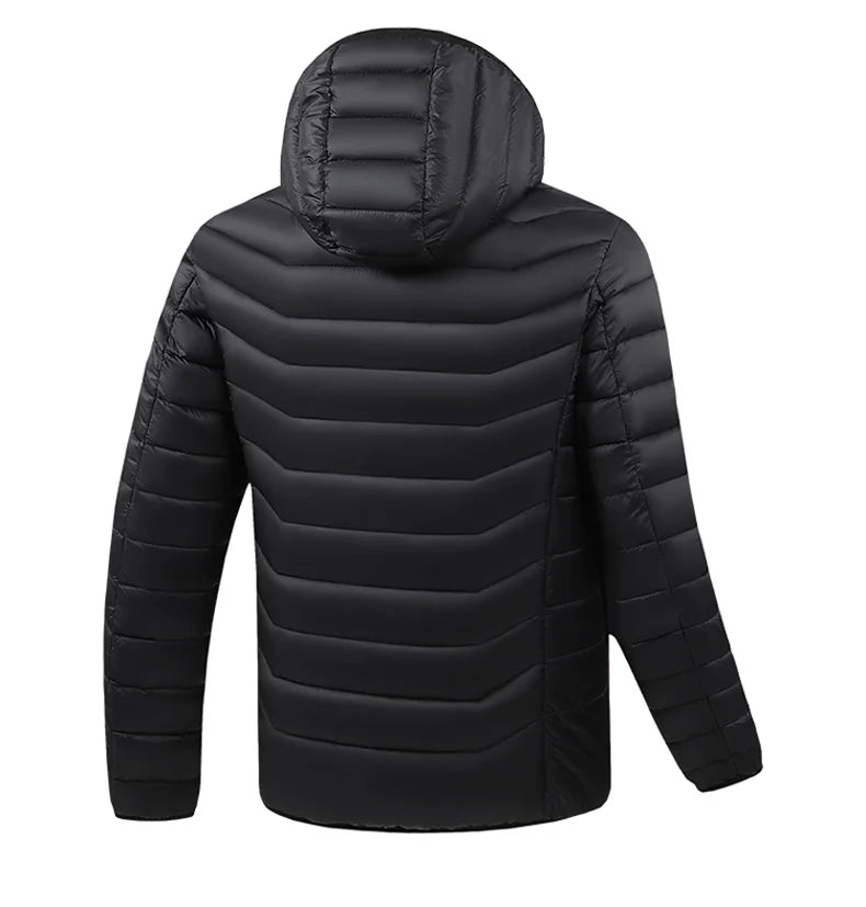 23 Areas Heating Jacket Men's Winter Usb Smart Heating Parka Self-heating Clothes Women 2024 Ski Warm Down Cotton Padded Jacket
