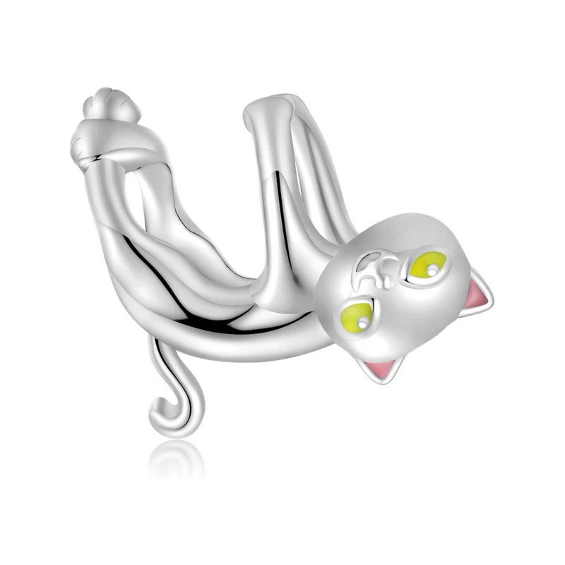 BAMOER Pet Dog Pendant Beads for Basic Bracelet, Genuine 925 Sterling Silver Poodle Dachshund Charms DIY Accessories for Women