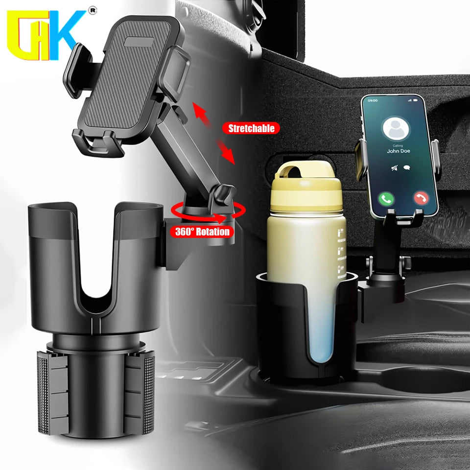 Universal Car cup holder cup holder mobile phone holder central control 2-in-1 multifunctional 360 ° car navigation phone holder