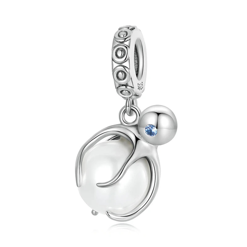 BAMOER Pet Dog Pendant Beads for Basic Bracelet, Genuine 925 Sterling Silver Poodle Dachshund Charms DIY Accessories for Women