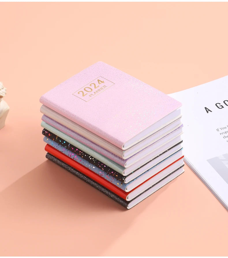 Laser Agenda 2024 2025 Planner Notebook Cuadernos Cahier Colorful Note Book Planner Journal Libretas Diary Cuaderno Notebooks