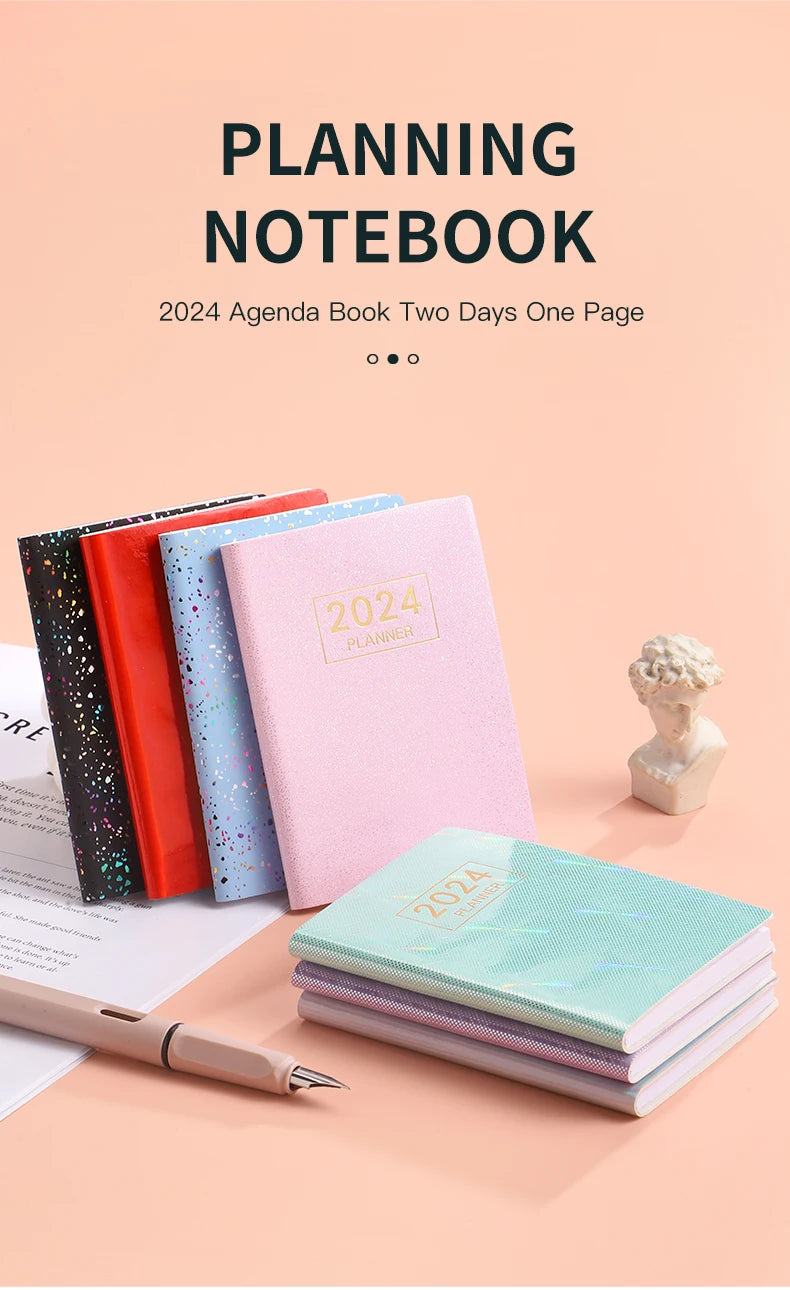 Laser Agenda 2024 2025 Planner Notebook Cuadernos Cahier Colorful Note Book Planner Journal Libretas Diary Cuaderno Notebooks