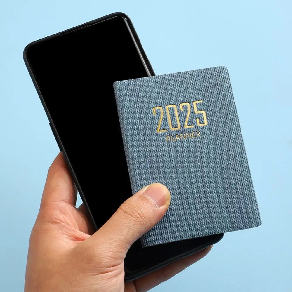 2025 A7 Agenda Book Mini Portable Diary Weekly Planner Notebooks To Do List English Notepad With Calendar School Office Supplies