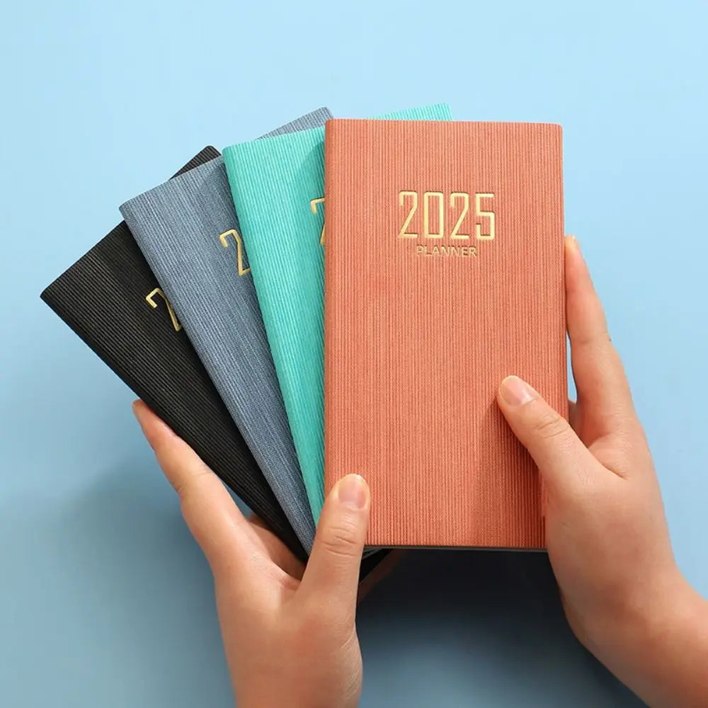 2025 A7 Agenda Book Mini Portable Diary Weekly Planner Notebooks To Do List English Notepad With Calendar School Office Supplies