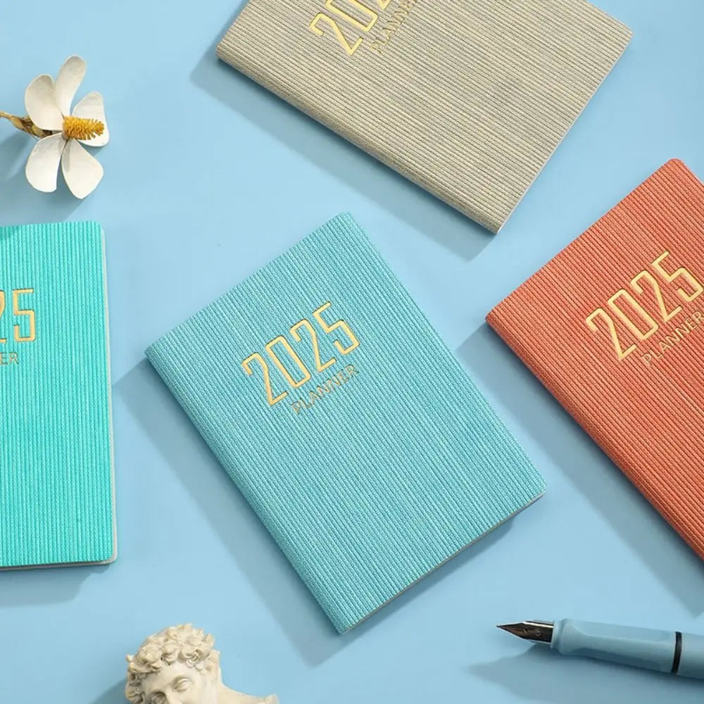 2025 A7 Agenda Book Mini Portable Diary Weekly Planner Notebooks To Do List English Notepad With Calendar School Office Supplies