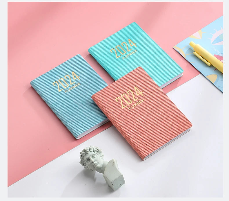 Laser Agenda 2024 2025 Planner Notebook Cuadernos Cahier Colorful Note Book Planner Journal Libretas Diary Cuaderno Notebooks
