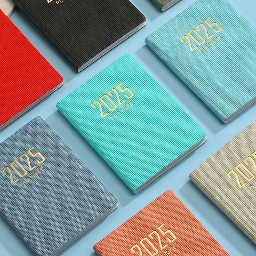 2025 A7 Agenda Book Mini Portable Diary Weekly Planner Notebooks To Do List English Notepad With Calendar School Office Supplies