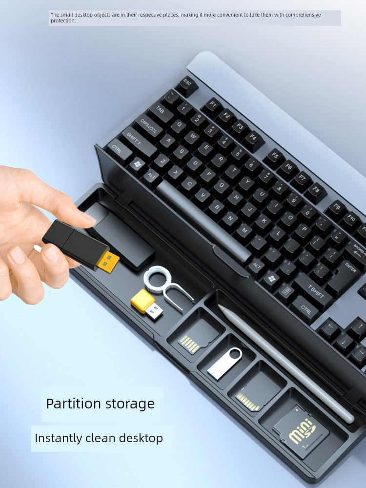 Keyboard Support Wristband Pad with Storage Box Wrist Protection for 104 Mechanical Keyboard 87 Key Code 98 Hand Cushion